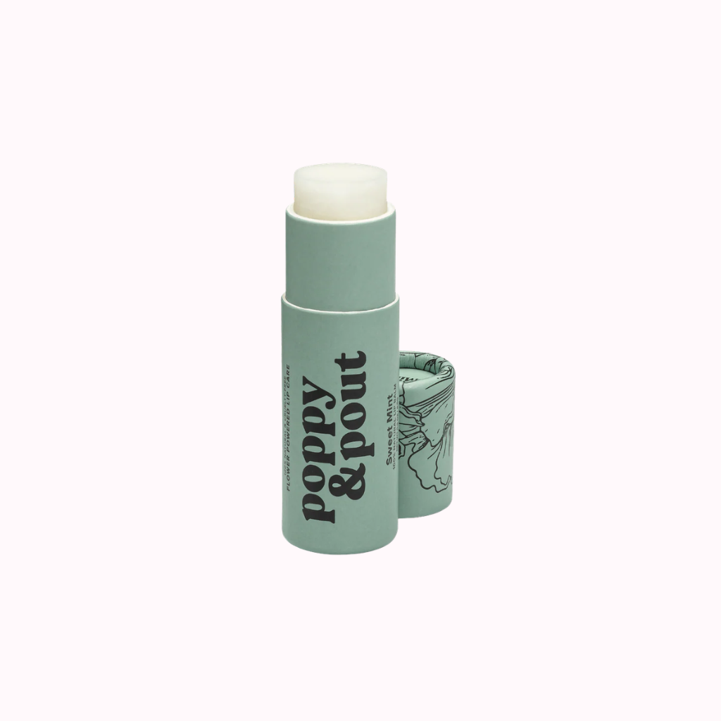 Poppy & Pout / Sweet Mint Lip Scrub, Lip Balm &  Lip Care Spatula
