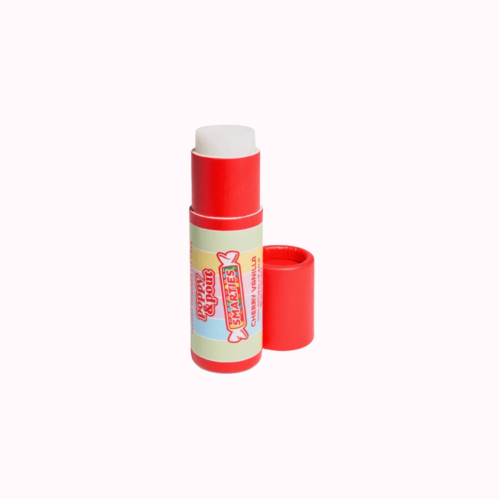 Poppy & Pout / Limited Edition Smarties™ Cherry Vanilla Lip Scrub, Lip Balm &  Lip Care Spatula