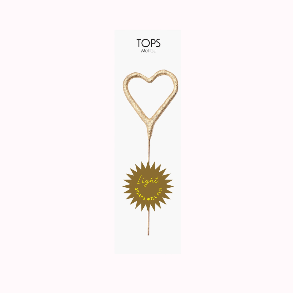 TOPS Malibu / Mini Gold Heart Sparkler 4"